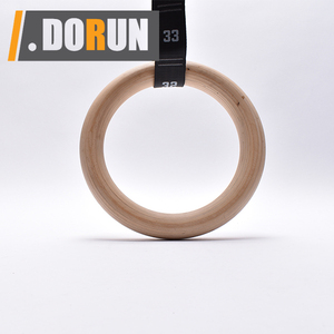 Juego de anillos de gimnasia de madera para gimnasio con correas de mosquetón ajustables para anillos de ejercicio antideslizantes - Product Image 5