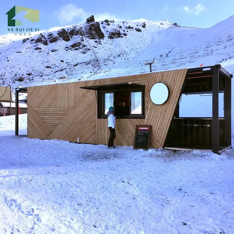 light steel customized high quality modern style prefabricated heat preservation container house in winter snow