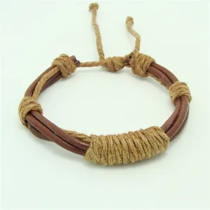 wholesale brown leather band bracelet,leather strap braided bracelet customized,pulseras de cuero