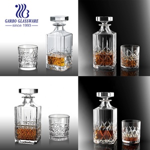 Minibotella de vidrio transparente con tapa para whisky, alta calidad, venta al por mayor - Product Image 6