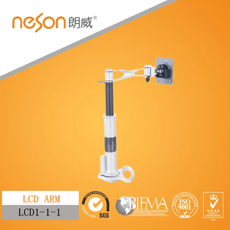 One arm height adjustable 360 degree whirling LCD monitor Arm