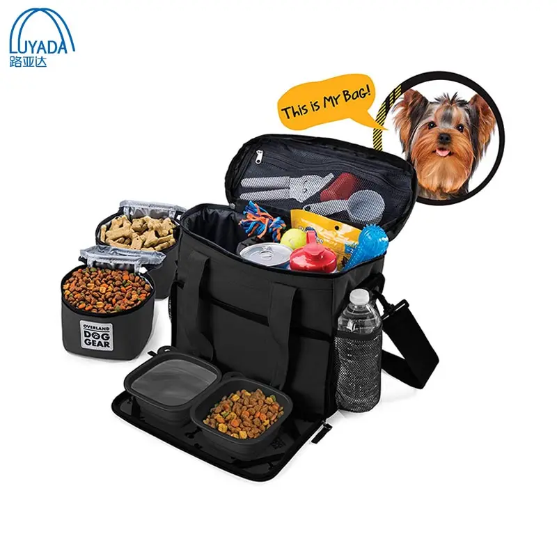 Alimentos para animais de estimação Saco de pet Saco de Viagem à prova d' água para Dog & Cat -Weekend Tote Organizer Bag para Cães Viagem