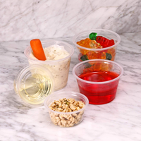Petit gobelet à sauce, gelée, pudding, gobelet à dessert jetable avec couvercles, petit récipient à ketchup à emporter, gobelet en plastique pour sauce