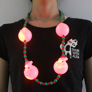 Hong Jing LED luce pupazzo di neve collana pendente per bambini felice anno nuovo e natale decorazione regalo di laurea - Product Image 4