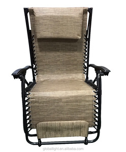 فناء متسكع كبير الحجم قابل للطي مع مظلة ومسند للقدمين وبني - Product Image 4