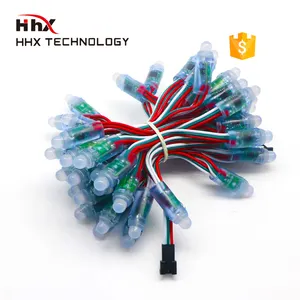 Hhx 12Mm Rgb Led Pixel Waterdichte 12V Ip66 3 Kabels Algainp Chip Materiaal En Ce-certificering Led Pixel