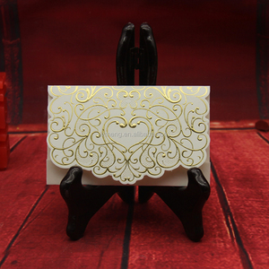 Kartu Undangan Pernikahan <span class=keywords><strong>Quilling</strong></span> Kertas TERBARU 2017, Kartu Undangan Pernikahan Kecil Desain India - Product Image 3