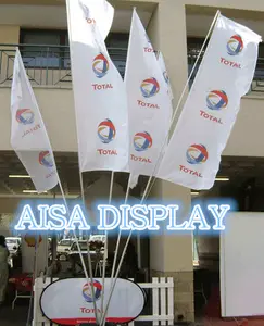 Tahan air mewah bendera Amerika bikini cluster aluminium flagpole dengan dasar