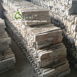 Màu Vàng Gỗ Trộn Với Màu Be Màu Slate Tường Đá Panel Đối Với Bên Ngoài Biệt Thự Tường Và Giữ Lại Tường Ốp - Product Image 6