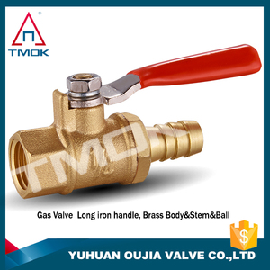 Bola de latón gas vavle <span class=keywords><strong>todo</strong></span> pulgadas de largo mango de hierro rojo Paso total de petróleo y gas rosca hembra hecho en Zhejiang - Product Image 5