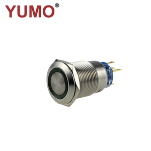 Halka işıklı anlık IP67 Dome düğmesi 19MM 12VDC yeşil halka led Metal su geçirmez basma düğmesi anahtarı - Product Image 3