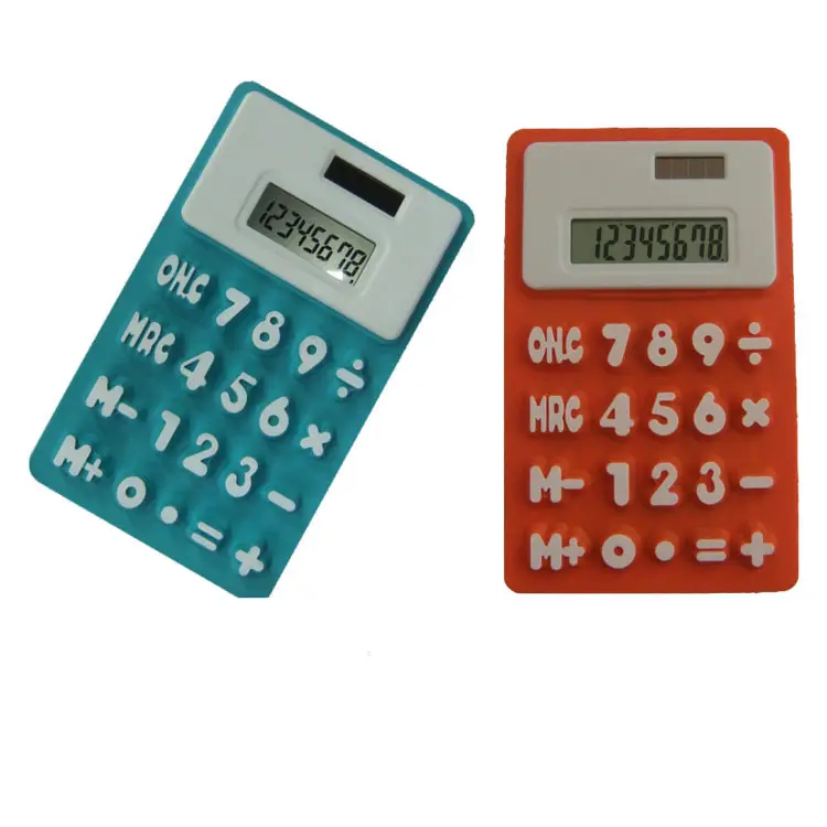 Novelty kids 8 digital Bendable calculator Soft Rubber Flexible promotional calculator