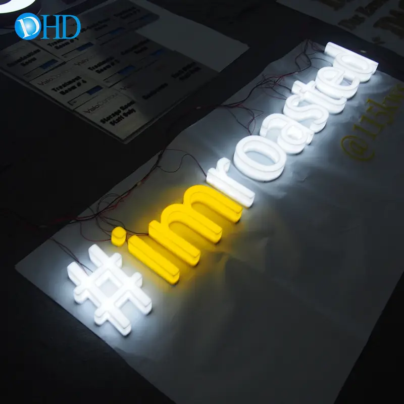 BEST BUY Illuminato Lettere di Scanalatura faccia di Illuminazione Lettere di Scanalatura del LED Lettera Segno Per La pubblicità