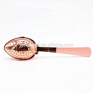 Colador Infusor de té de acero inoxidable Chapado en cobre, filtro difusor con mango de pintura - Product Image 4
