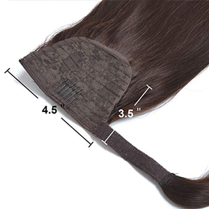 Extensions de queue de cheval en <span class=keywords><strong>cheveux</strong></span> humains brésiliens 100% Remy naturels lisses - Product Image 4