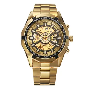 Gewinner Gold Erkek Saat Taucher Japan Uhrwerk Quarz Automatik uhr Armbanduhren