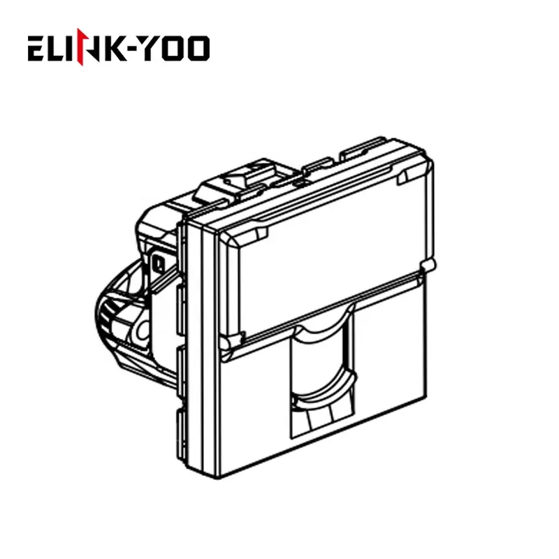 Module de prise jack trapézoïdale 45*45 legrand type rj45 cat6