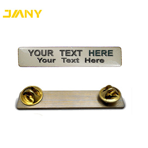 Biểu Tượng Tùy Chỉnh Kim Loại Hình Chữ Nhật Thống Nhất Tên Tấm Với Pin Ly Hợp - Product Image 5