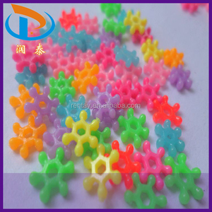 Perles rondes Opaque <span class=keywords><strong>en</strong></span> <span class=keywords><strong>plastique</strong></span> de 7mm, couleurs mélangées, à grand trou, offre spéciale, - Product Image 4