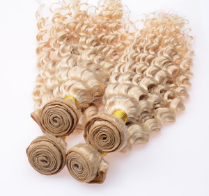 Mode Indien <span class=keywords><strong>miel</strong></span> blonde bouclés armure de <span class=keywords><strong>cheveux</strong></span> à vendre - Product Image 5