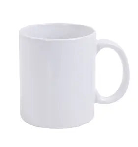 De gros tasse-Tasse à Sublimation professionnelle, accessoire en céramique pour café, blanche, avec revêtement, vente en gros, 11oz, nouveauté