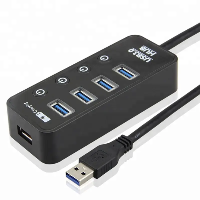 OEM USB-концентратор 3,0 4 порта концентратор USB 30 со светодиодным высокоскоростным адаптером 5 Гбит/с 4 портами USB-концентратор для Mac