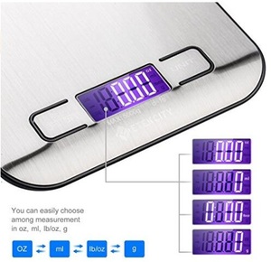 डिजिटल बहुक्रिया स्टेनलेस स्टील के साथ खाना पकाने रसोई स्केल 11lb 5 kg मंच - Product Image 3