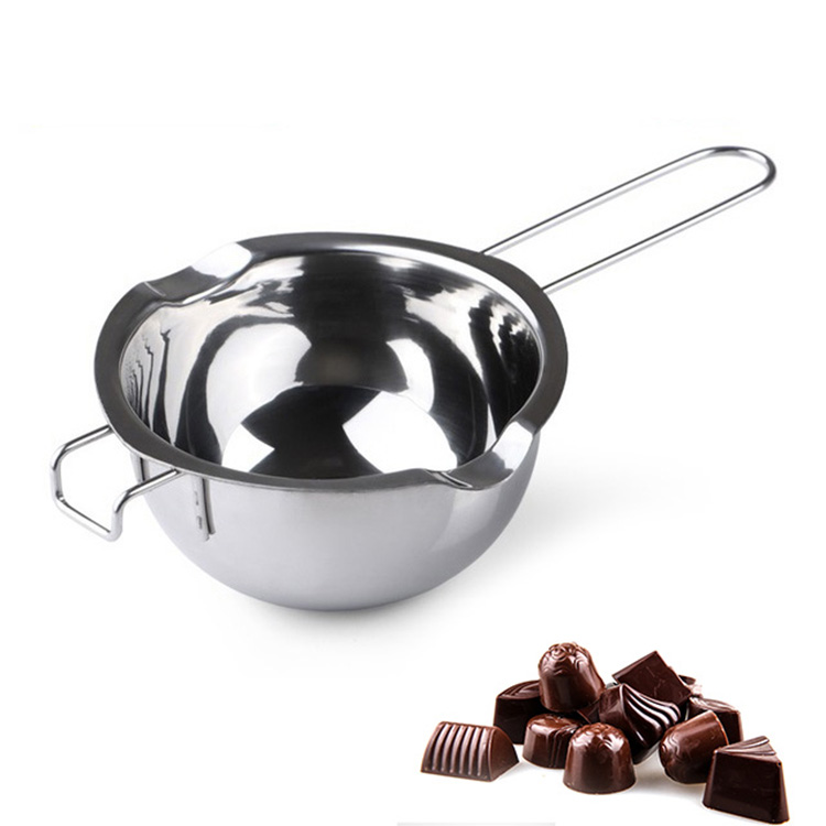 Ciotola Per Sciogliere Cioccolato In Acciaio Inox 304 | Pentola Doppia Fondente Per Burro, Formaggio, Caramello, Cera, 400 Ml, Manico Lungo Antiscottatura - 2