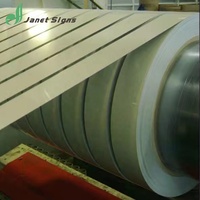 Bobine de lettres en aluminium plat de haute qualité, matériau en alliage durable, surface revêtue pour la fabrication de panneaux LED, service de pliage personnalisé