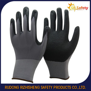 Transparent mesh Non-slip gray <span class=keywords><strong>Nitrile</strong></span> Glove - Product Image 4