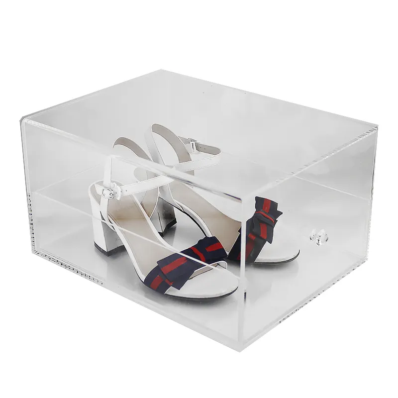 New Products Acrylic Shoe Display Box Clear Shoe Box Storage Sneaker Box Drawers for Adidas Shop