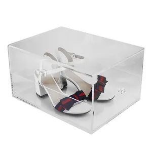 Neue Produkte Acrylschuhanzeige Box Klar Schuhkarton Lagerung Sneaker Box Schubladen für Adidas Shop