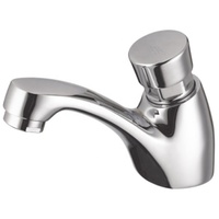 Robinet d'eau à bouton-poussoir auto-fermant à pression, temporisé, en laiton, monotrou, pour eau froide