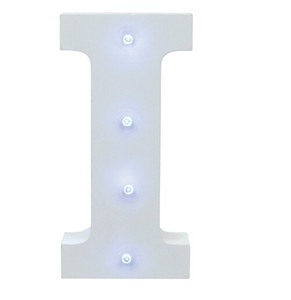 Eco-amigo azul blanco led luces de Navidad ornamento letra del alfabeto de madera - Product Image 4