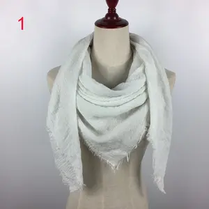 Very soft wholesale plain cotton scarf solid color