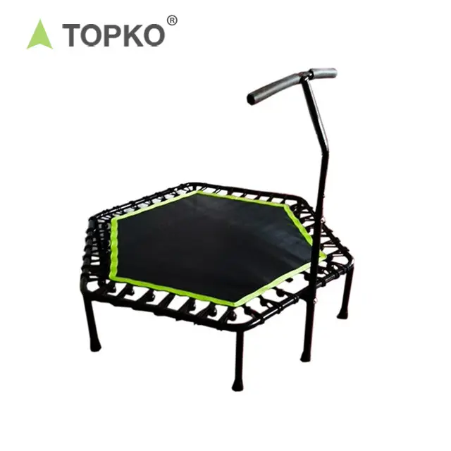 TOPKO Reliable Adult Indoor Bungee Cord Jumping Rebounder Gymnastic Fitness Mini Hexagon trampoline