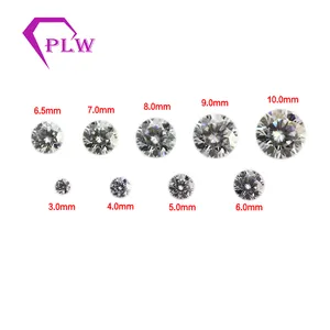 Bukti Gem D Warna 4Mm 5Mm 6Mm 8Mm Berlian Moissanite Longgar Putih