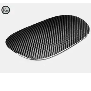 KM for carbon fiber material fuel tank cover cap gas cover cap for Macan 95B 2014-2018