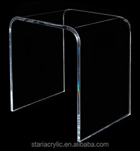 Table d'appoint <span class=keywords><strong>en</strong></span> acrylique transparent au <span class=keywords><strong>design</strong></span> moderne 20.5 "de large x 16" de profondeur x 22 "de haut x 3/4" d'épaisseur - Product Image 3
