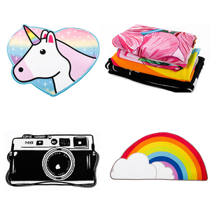microfibra/tela del unicornio de la historieta con capucha personalizado Toalla de playa los niños para al aire libre - Product Image 2