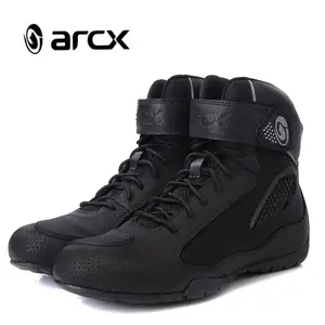 ARCX New Fashion Sommer Atmungsaktive Leder Motorrads chuhe Ventil ate Knöchel Motorrad Sports tiefel