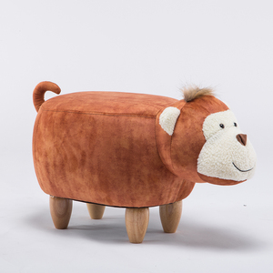 Mono en forma de Niños de jardín de infantes taburete Animal otomano taburete de asiento suave - Product Image 1