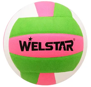 Voleibol suave de PVC/PU de alta calidad, venta al por mayor, marca OEM, tamaño 5, Voleibol profesional laminado para entrenamiento o partido