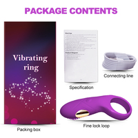 Anillos Vibradores de Silicona Impermeables YEQU y Masajeador de Pene para Hombres Gays Dildo