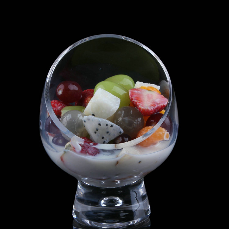Slant Ice Cream Bowls High Quality Glass with Food Grade Certification Color Box Customized for Dessert Salad Fruit Ect. 5000PCS