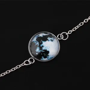 Halloween gifts new design Harajuku style sky gem luminous moon bracelet