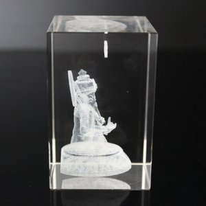 Cubo de Cristal 3D con Diseño Innovador, Tallado de <span class=keywords><strong>Buda</strong></span> en <span class=keywords><strong>el</strong></span> Interior - Product Image 4