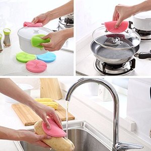 BPA-Free <strong>Silicone</strong> Cleaning Brushes Multi-Function <strong>Antibacterial</strong> Dish Mop and Wash Bowl Scrubbing Pad Hand Style Kitchen Tool - Product Image 5