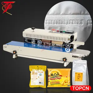 Low price table top plastic food containers continuous nylon sealing machine