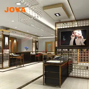 High-end interior design di gioielli negozio in india gioielli display cabine